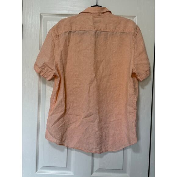 Baird McNutt Linen Murano button down short sleeve shirt - Picture 3 of 9